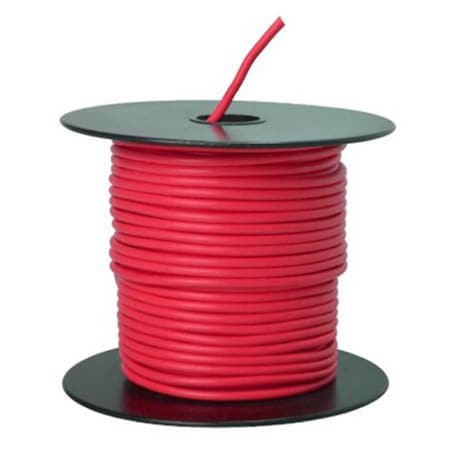 Keen Primary Wire, Automotive, 14 AWG, 1C C, Red, PVC, Stranded, 60V, 100 ft. KE2036843